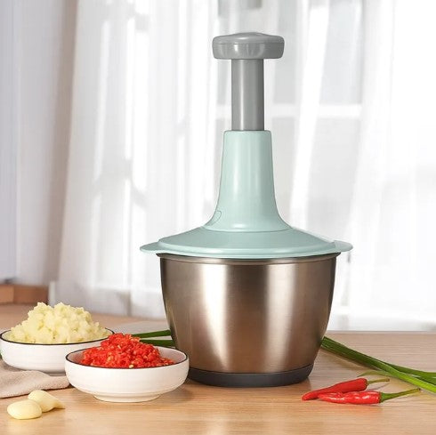 Manual Hand Operated 2000 ML Stainless Steel Chopper