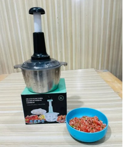 Manual Hand Operated 2000 ML Stainless Steel Chopper