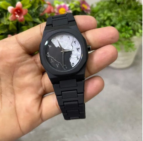Black Arabic Aura Watch For Men